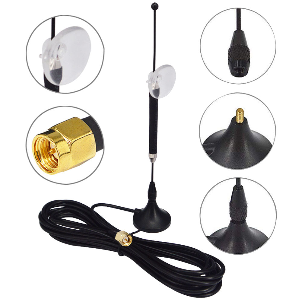 4G LTE Antenna 10dBi SMA Male Cellular Antenna 698-960/1700-2700MHz with Magnetic Base Outdoor Antenna RG174 3M for 4G LTE Wireless Router WiFi Signal Booster Amplifier Modem Network Pack of 2
