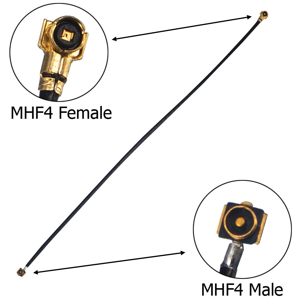 onelinkmore Pigtail Antenna WiFi Cable M.2 NGFF U.FL MHF4 IPX4 Female to MHF4 Male Cable 10cm RF Pigtail Cable 0.81MM Low Loss Extension Cable Pack of 2