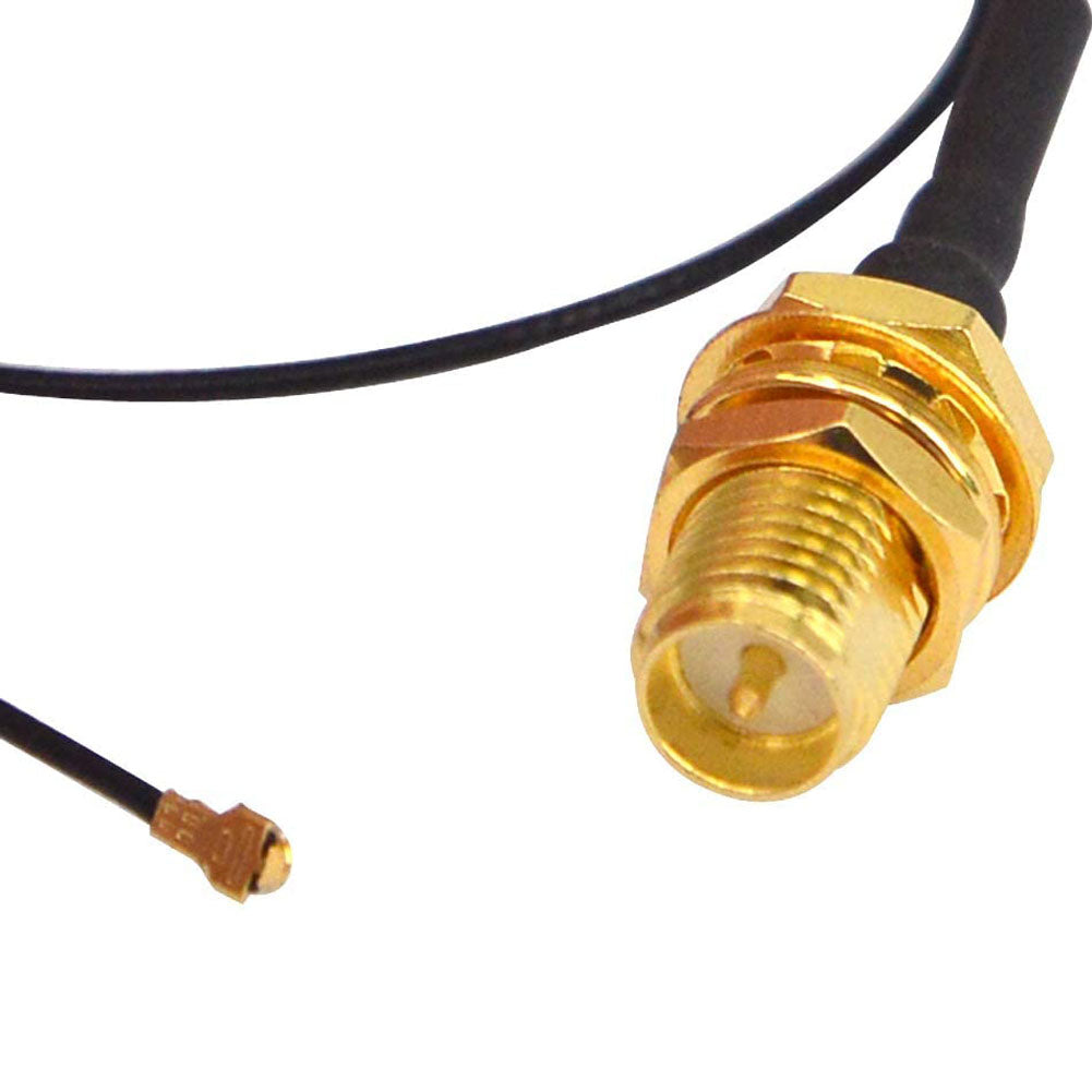 UFL to SMA MHF4 to RP SMA Female (Male pin) RF Pigtail WiFi Antenna Extension Cable 0.81mm for PCI WiFi Card Wireless Router M.2 Cards Pack of 300 (19.6 inch (50 cm))