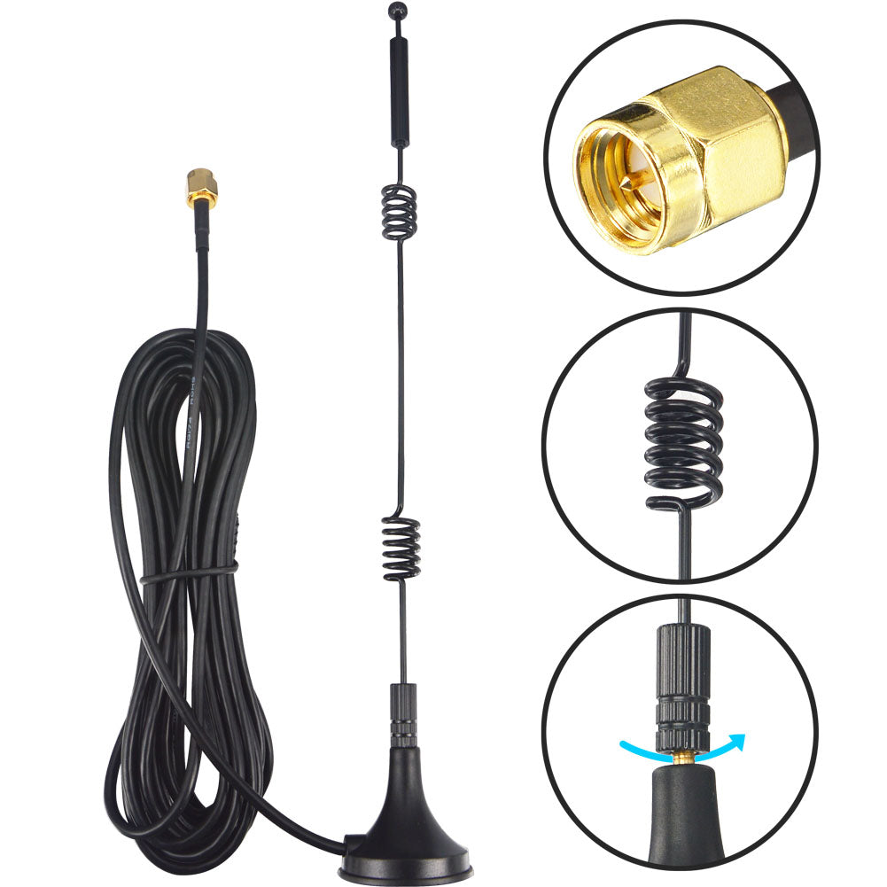 Dual Band WiFi Antenna 2.4GHz 5GHz 5.8GHz 8dBi Magnetic Base MIMO High gain Dual-Band Antenna SMA Male Antenna for WiFi Router Wireless Router Gateway Network Card USB Security IP Camera Pack of 2