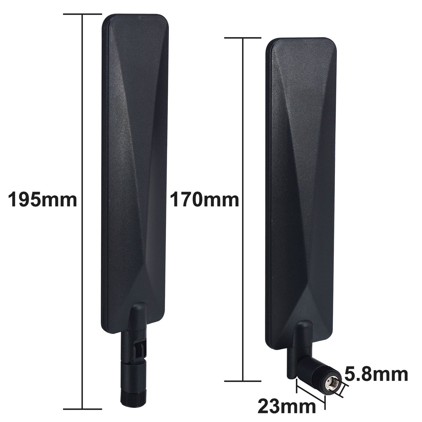 WiFi Antenna Dual Band 2.4GHz 5.8GHz 12 DBI RP-SMA Router Omni Antenna for PCI-E WiFi Router Computer Wireless Network Card USB Camera Router Hotspot PC Desktop Repeater FPV UAV Drone Pack of 2