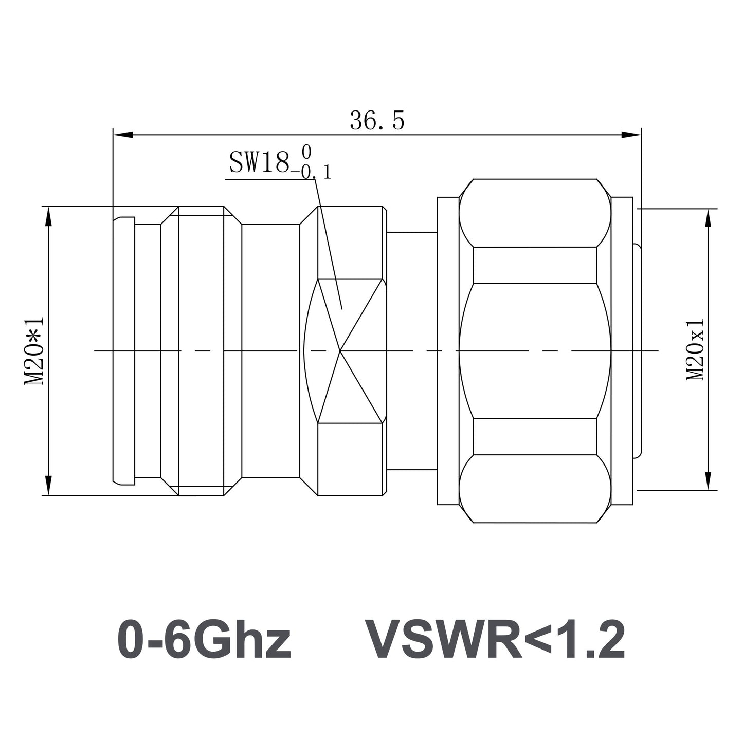 onelinkmore 4.3/10 Mini DIN Connector Male to N Female Adapter Teflon 0-6GHz Connector 4.3-10 Mini DIN Male Adapter
