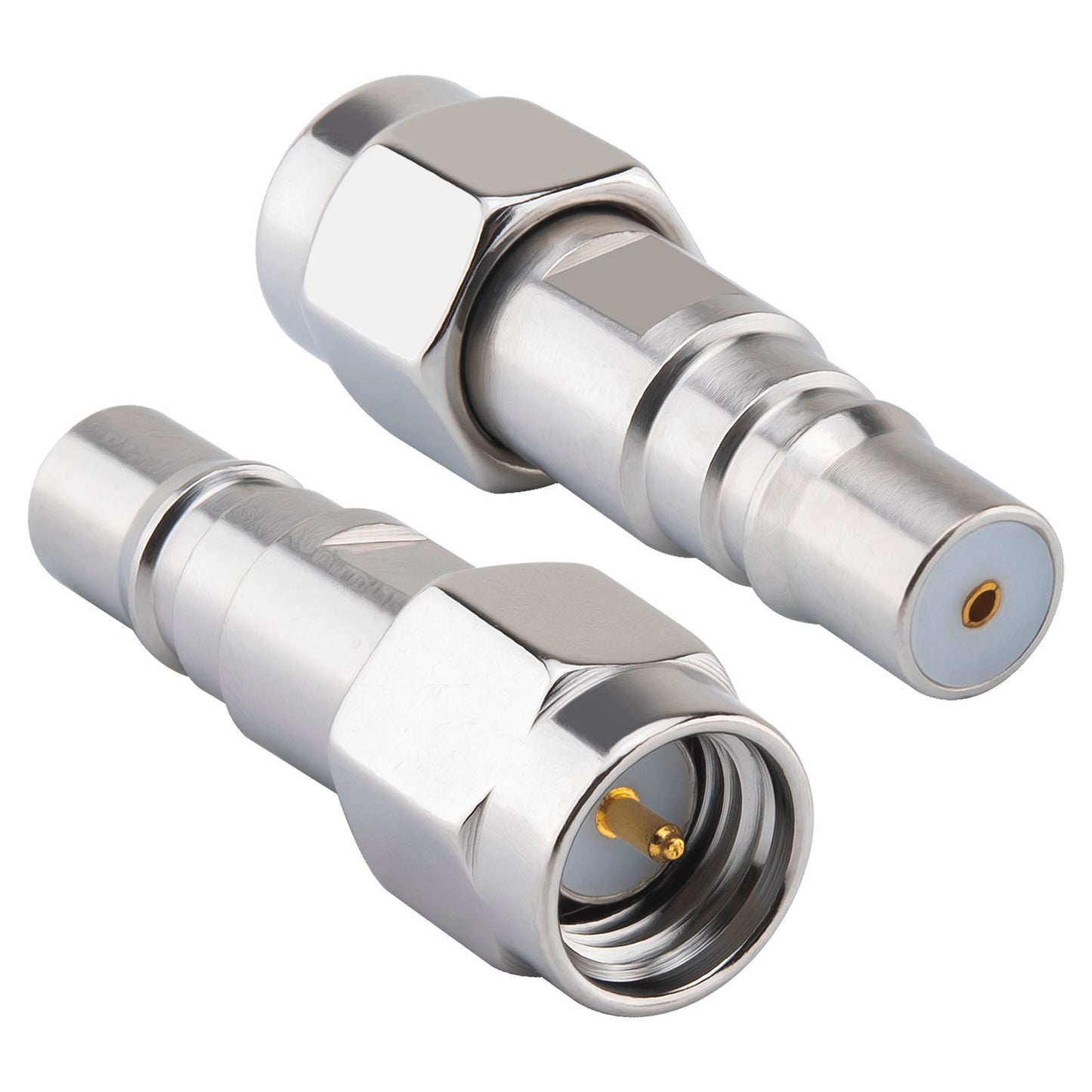 onelinkmore SMA Male to QMA Female Adapter, 6GHz RF Coaxial Connector for 5G Base Station, Industrial Automation(QMA Female, SMA Male)