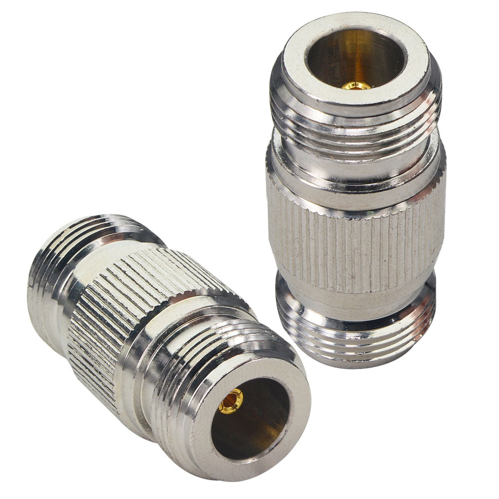 N Female to N Female Connector RF Coax Cable Adapter Barrel Connectors Double Female Connector Plug for Wilson Cell Booster CB Ham Radio Wireless WiFi Antenna Cable Pack of 2