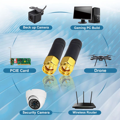 2.4 GHz Mini FPV WiFi Antenna, SMA Male, RHCP, for Racing Drones & Wireless Modules, 2-Pack