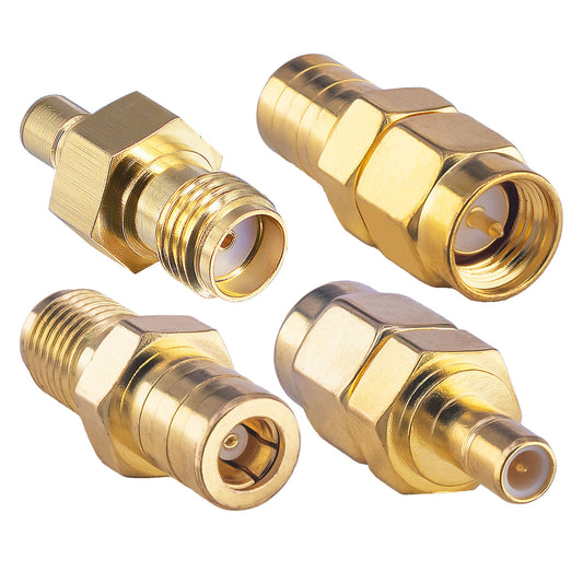 SMB to SMA Antenna Adapter Kit 4 Types Coax Adapter SMB to SMA Male to Female RF Coaxial DAB Aerial Adapter Kits for Sirius XM Satellite Radio Antenna Radio Aerial Car DAB Radio