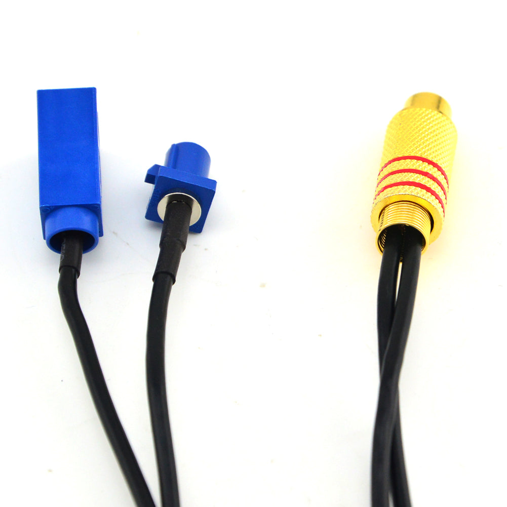 2 in 1 Fakra C Plug Male and Female to RCA Female Connector Extension Cable RG174 20cm