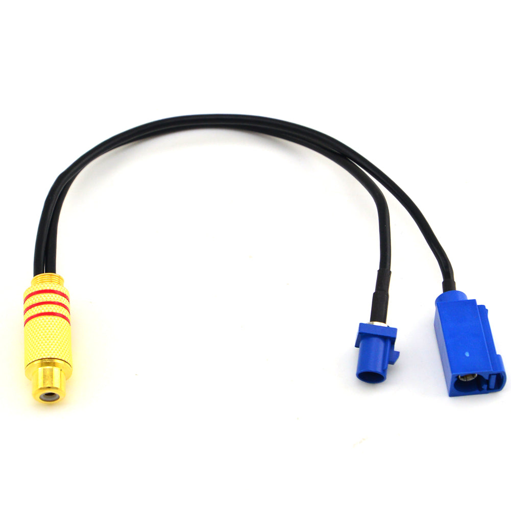 2 in 1 Fakra C Plug Male and Female to RCA Female Connector Extension Cable RG174 20cm