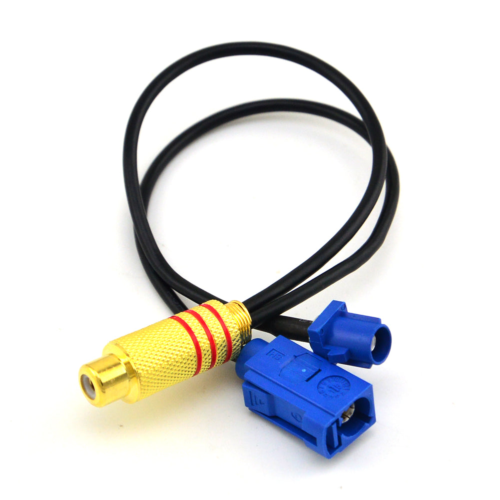 2 in 1 Fakra C Plug Male and Female to RCA Female Connector Extension Cable RG174 20cm