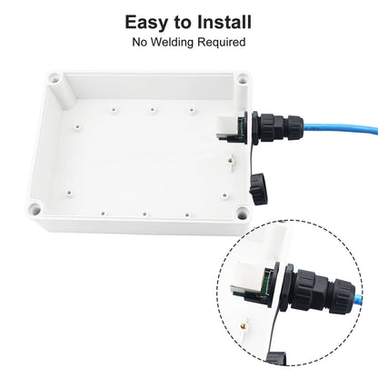50 sets RJ45 socket panel mount IP68 Waterproof wire connectors M19 connector adapter