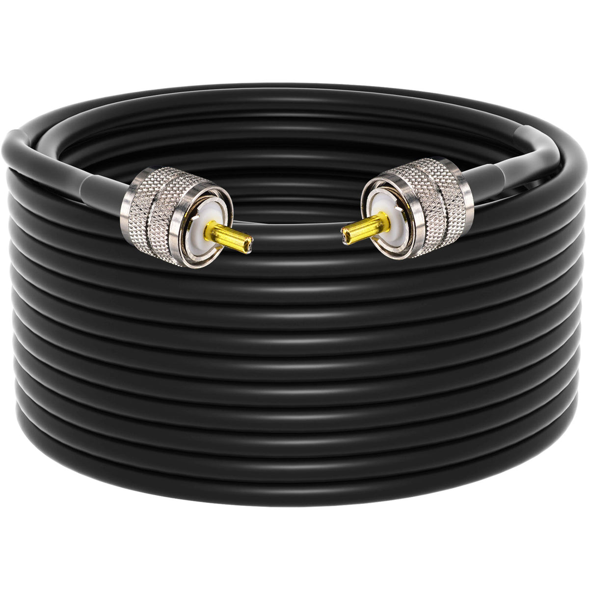 CB Coax Cable 49.2FT,LMR-240 Coaxial Cable,UHF Male to UHF Male 50 Ohm Coax Low Loss for CB & Ham Radio,SWR Meter,Dummy Load,Antenna Analyzer