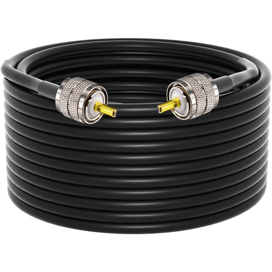 49.2 ft LMR-240 UHF Male to Male Coax Cable, 50 Ohm, for Ham & CB Radio