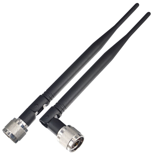 4G LTE Antenna Cellular LTE Aerial N Male Antenna 700MHz-2700MHz 5dBi 4G Omni-Directional Whip High-gain Transmit-Receive for Cell Signal Booster Amplifie Pack of 2