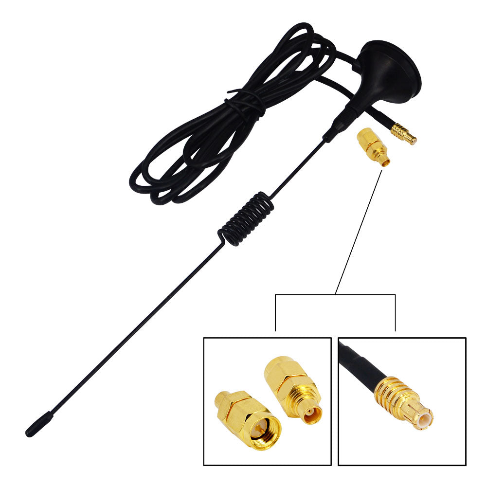 ADS-B Antenna 1090Mhz Antenna MCX Plug 2.5dbi Magnet Base ADS-B Aerial Receiver with RG174 1M &MCX Female to SMA Male Adapter 1090MHz ADS-B RTL SDR Software Defined Radio USB Stick Dongle Tuner