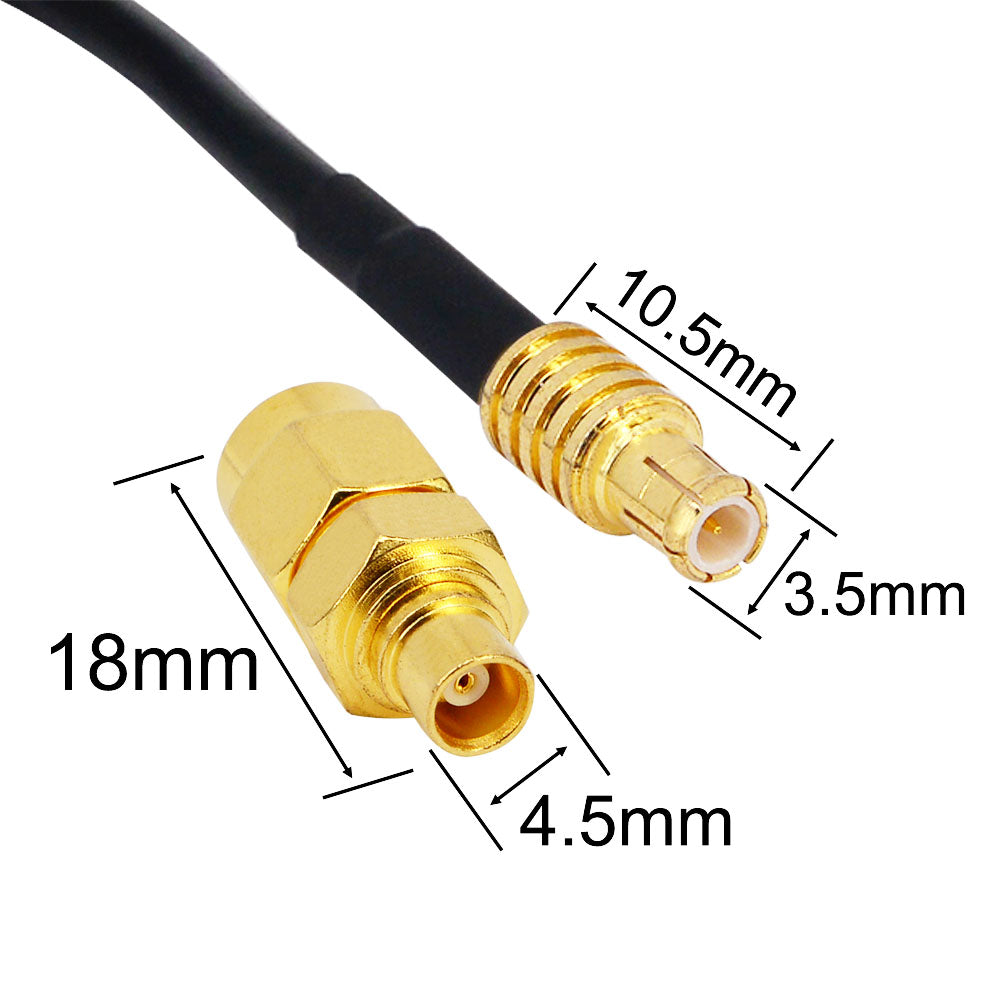 ADS-B Antenna 1090Mhz Antenna MCX Plug 2.5dbi Magnet Base ADS-B Aerial Receiver with RG174 1M &MCX Female to SMA Male Adapter 1090MHz ADS-B RTL SDR Software Defined Radio USB Stick Dongle Tuner