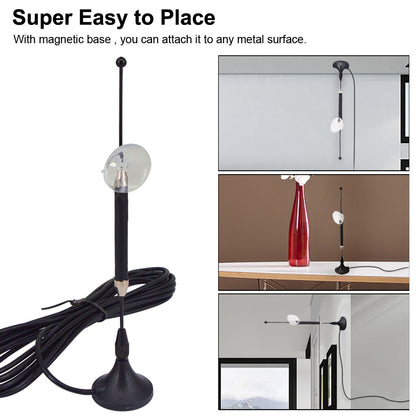 4G LTE Antenna 10dBi SMA Male Cellular Antenna 698-960/1700-2700MHz with Magnetic Base Outdoor Antenna RG174 3M for 4G LTE Wireless Router WiFi Signal Booster Amplifier Modem Network Pack of 2
