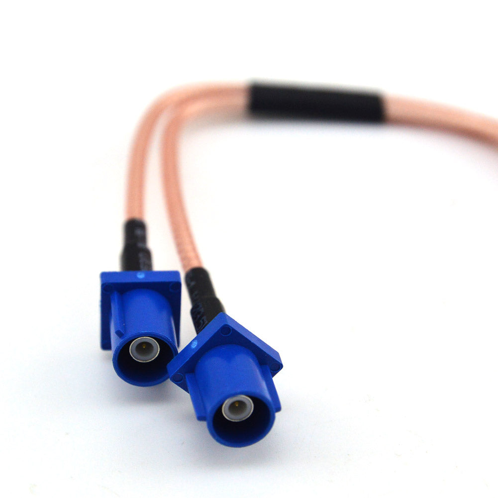 Vehicle Car GPS Antenna Adapter Cable Fakra C Plug 2 in 1 Dual Fakra C Plug to SMA Plug Connector Extension Cable RG316 15 cm