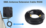 Low-Loss Coaxial Extension Cable RG58 SMA Female to SMA Male WiFi Extension RF Connector and Two-Way Radio Applications Pure Copper Coax Cables 50 ohm RF Antenna Lead Extender