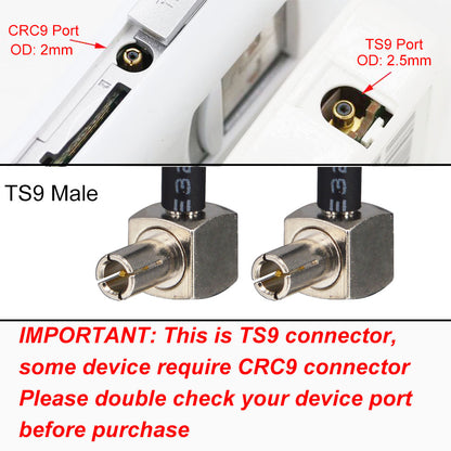 4G LTE 3dBi Soft Mini Whip External TS9 Antenna Router Modem for MiFi Router Cellular Huawei ZTE MiFi Mobile Hotspot Router USB Modem Dongle Jetpack AirCard 8800L 7730L AC791L 6620L Pack of 2