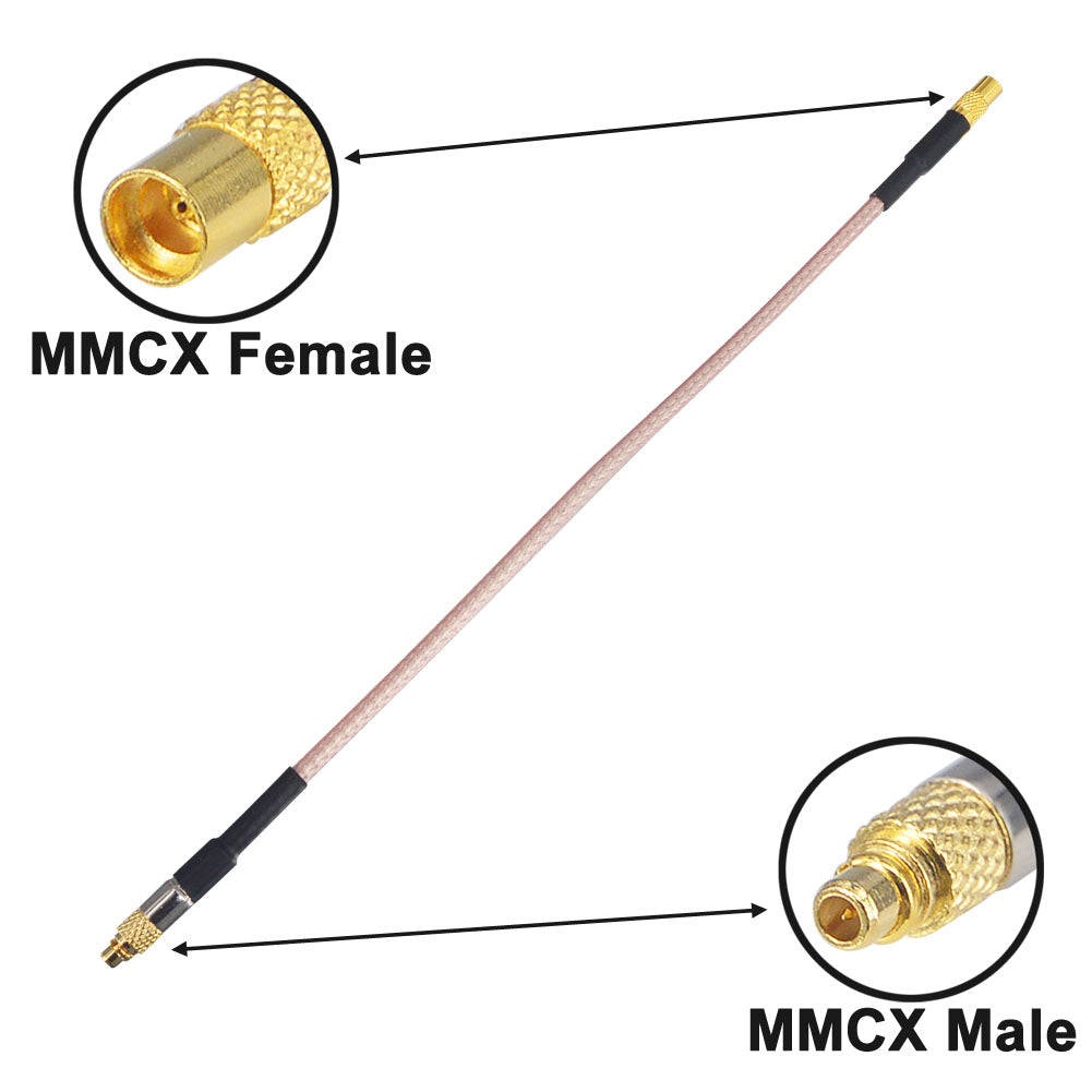 MMCX-MMCX Extension Cord MMCX Male to MMCX Female RG316 Adapter Coaxial Pigtail Cable