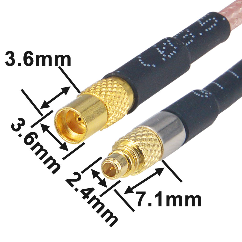 MMCX-MMCX Extension Cord MMCX Male to MMCX Female RG316 Adapter Coaxial Pigtail Cable