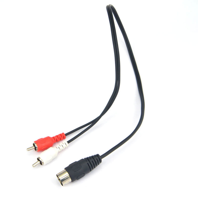 5-Pin DIN Male MIDI Cable to 2 Dual RCA Male Plug Audio Cable For Naim, Quad Stereo Systems 50CM 150CM