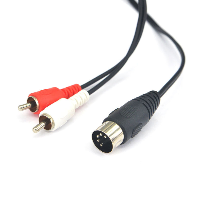 5-Pin DIN Male MIDI Cable to 2 Dual RCA Male Plug Audio Cable For Naim, Quad Stereo Systems 50CM 150CM