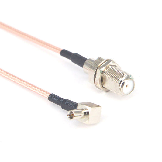 100 Pieces F Female Jack to TS9 Male Rightangle Plug pigtail Cable Extension Cable 15CM