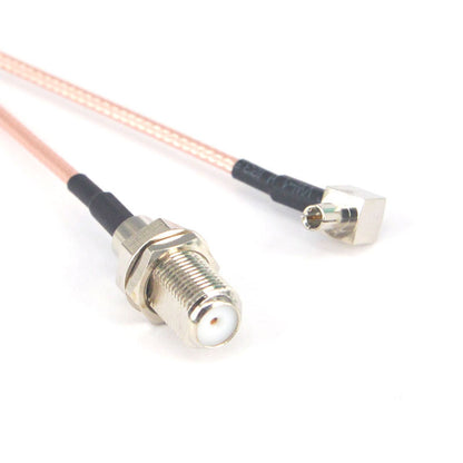 100 Pieces F Female Jack to TS9 Male Rightangle Plug pigtail Cable Extension Cable 15CM