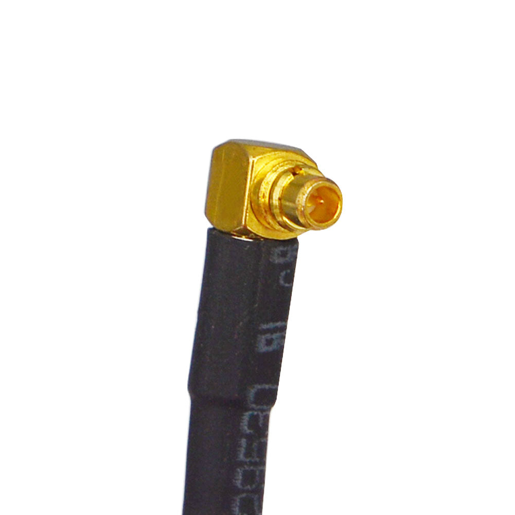 TNC Female to MMCX male Rightangle Bulkhead O-ring Connector RF Coax Adapter Extension Cable 20CM RG174 Pack of 2