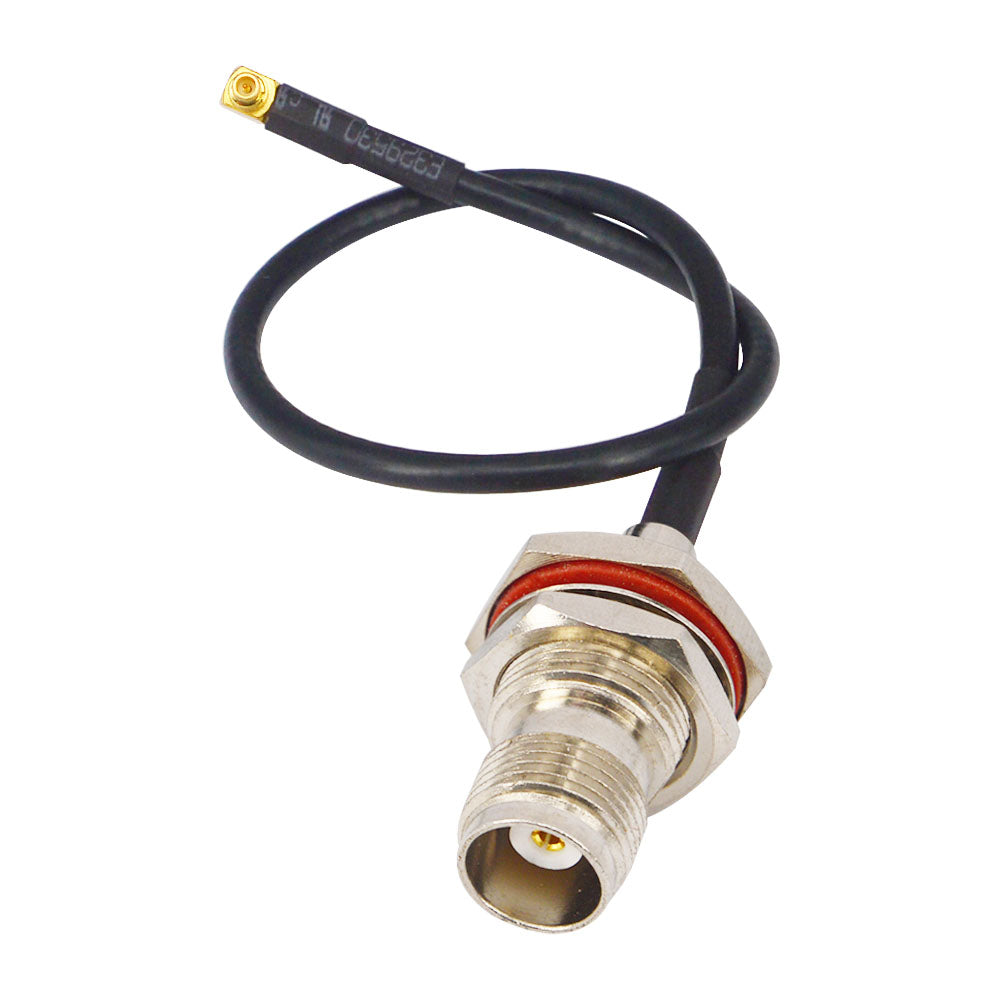 TNC Female to MMCX male Rightangle Bulkhead O-ring Connector RF Coax Adapter Extension Cable 20CM RG174 Pack of 2