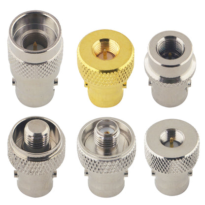 BNC to SMA Coax Adapter Kits 6 Type Coax Connector BNC Female to SMA Male Female Convert Coaxial Radio Antenna Adapter for Two Way Radio BaoFeng UV-5R FD-880 Radio Walkie Talkie GD-77 Radio UV-380 HT