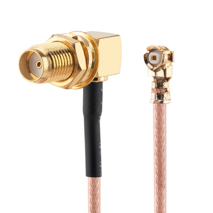onelinkmore RG178 UFL SMA Coaxial Cable, UFL MHF1 to SMA Female Right Angle Pigtail Jumper Coax Low Loss Extension Cable for Wi-Fi Radios, Antenna, Mini PCI Pack of 5