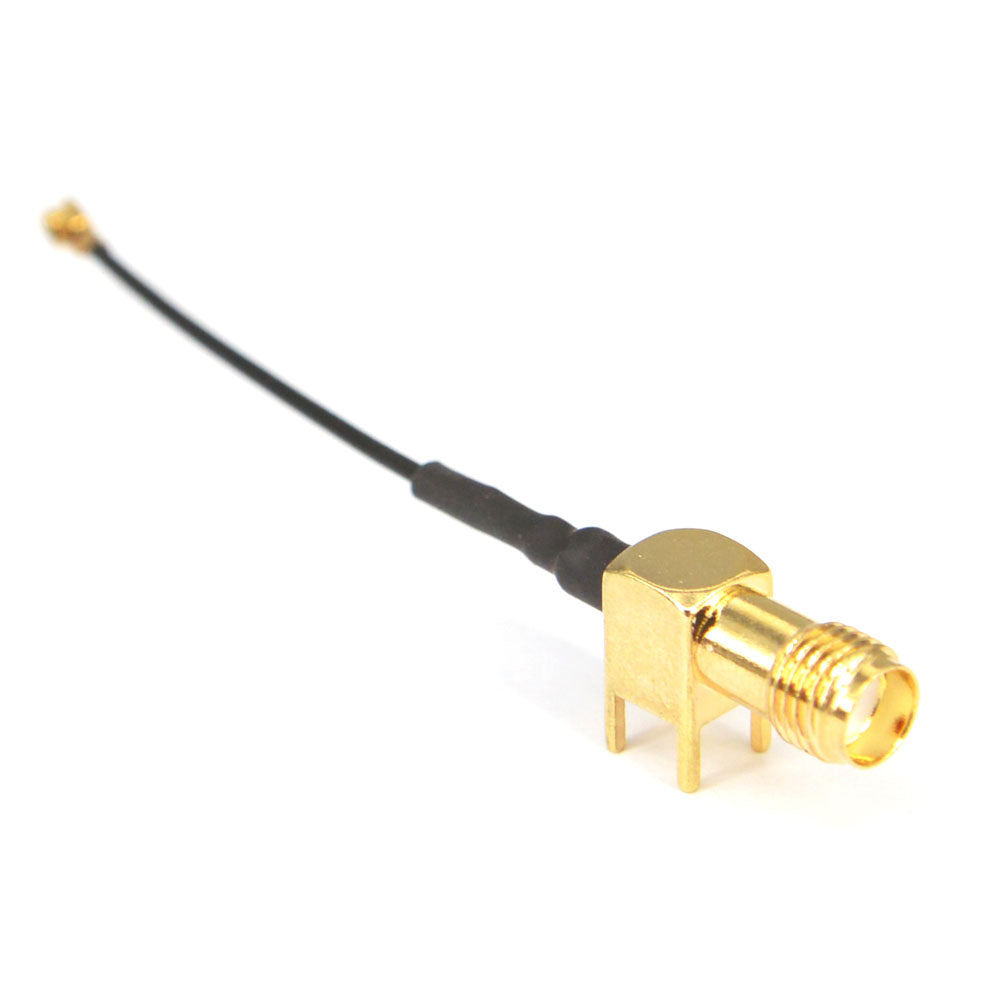 100 Pieces Extension Antenna WiFi Cord Rightangle PCB Mount SMA Jack Female to Ufl./IPX Connector 1.13 Pigtail Cable length