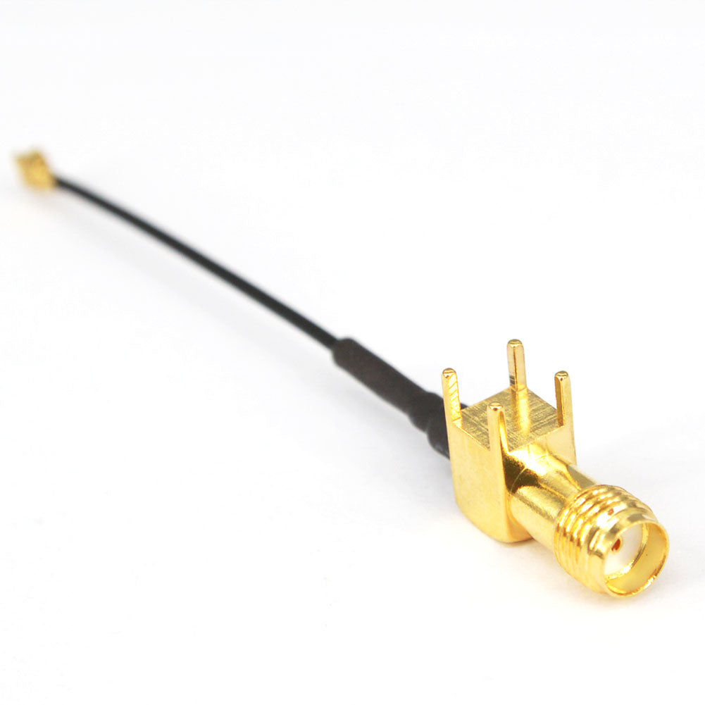 100 Pieces Extension Antenna WiFi Cord Rightangle PCB Mount SMA Jack Female to Ufl./IPX Connector 1.13 Pigtail Cable length