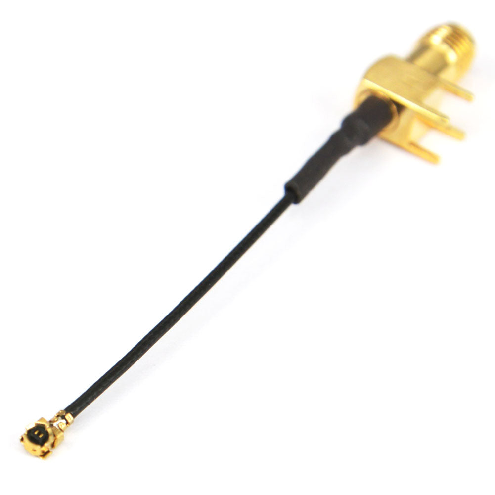 100 Pieces Extension Antenna WiFi Cord Rightangle PCB Mount SMA Jack Female to Ufl./IPX Connector 1.13 Pigtail Cable length