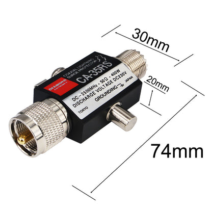 PL259 SO239 UHF Male to Female Connector Two Way Radio Repeater Coaxial Lightning Outdoor Antenna Arrester Surge Protector
