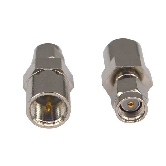 2 Pieces RP SMA Male to FME Male Straight RF Coaxial Adapter Connector FME to SMA Adapter