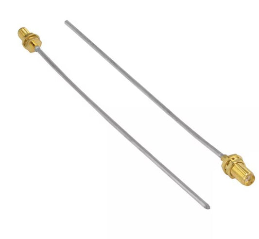 2 Pieces SMA Jack Female Nut Single-end Connector pigtail RG405 cable 10cm