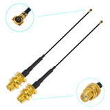 UFL to SMA M.2 NGFF SMA Female Jack Bulkhead to IPX IPEX MHF4 RF Pigtail WiFi Antenna Extension Cable for PCI WiFi Card Wireless Router M.2 Cards 0.81mm Pack of 2