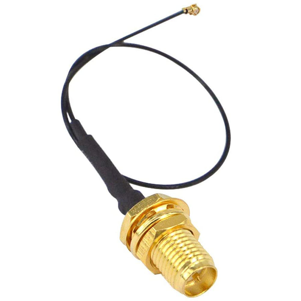 UFL to SMA MHF4 to RP SMA Female (Male pin) RF Pigtail WiFi Antenna Extension Cable 0.81mm for PCI WiFi Card Wireless Router M.2 Cards Pack of 300 (19.6 inch (50 cm))
