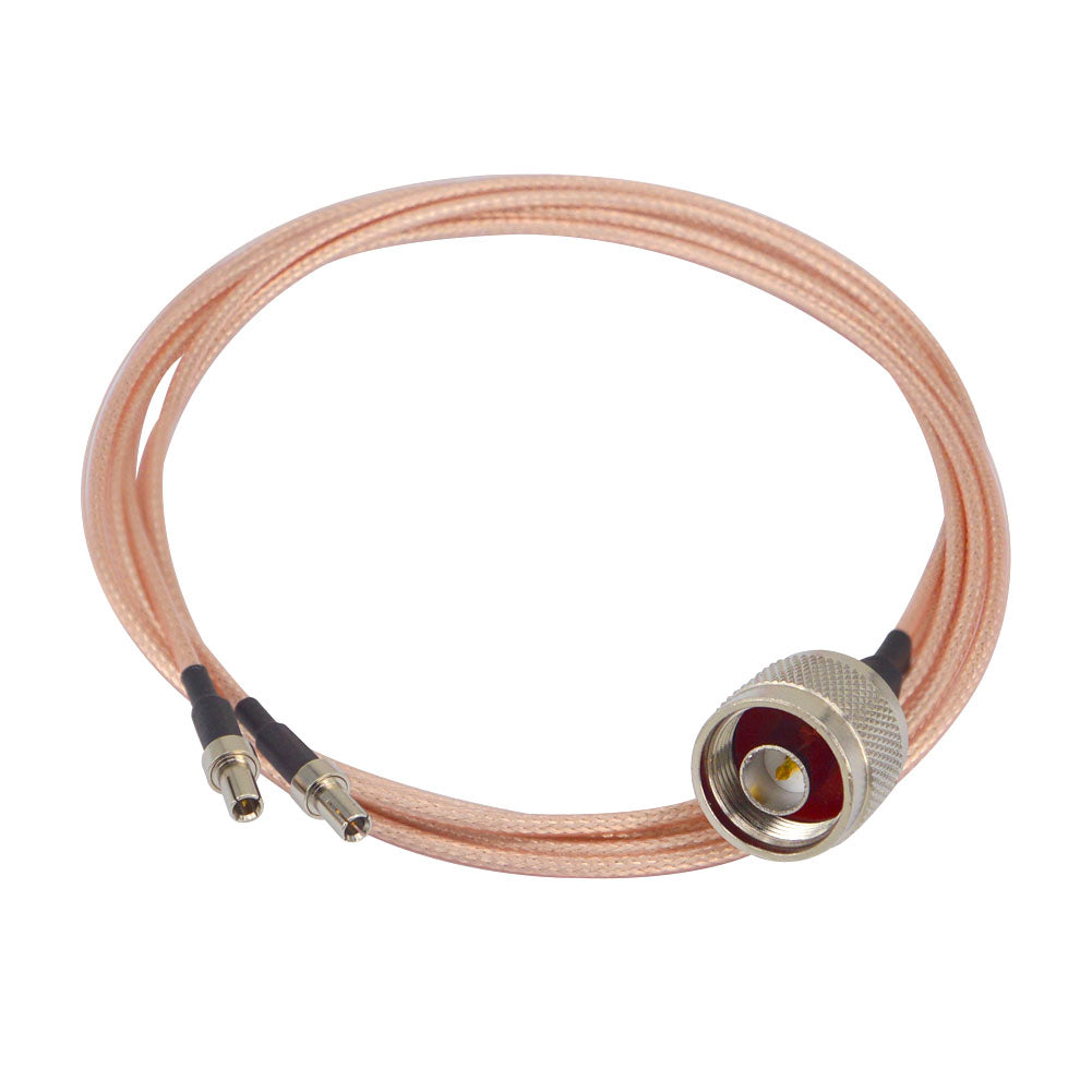 N male to Y type 2X TS9 male Straight Connector Splitter Combiner Cable Pigtail RF Extension RG316 1M Cable