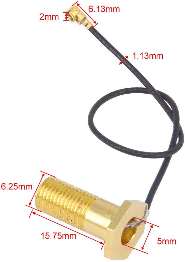 onelinkmore UFL to RP-SMA Female with 1.13mm Antenna WiFi Pigtail for Modify DJI Mavic Pro Remote to Accept Any Standard 2.4 GHz SMA Style Pack of 2