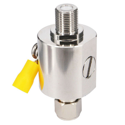 onelinkmore Lightning Arrestor F Type Coax Male to Female DC-3GHz 75 Ohm Lightning Surge Protector with 90V Gas Tube Surge Arrester