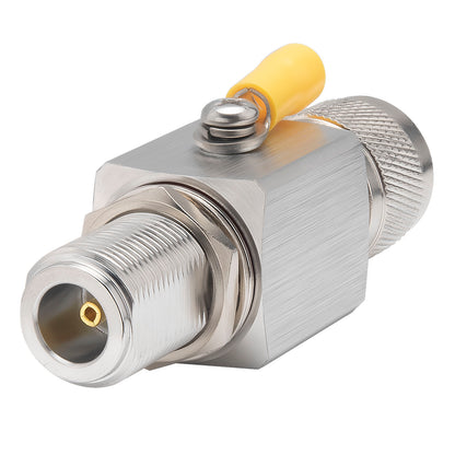 N Coaxial Lightning Arrester N Male to N Female Antenna Lightning Protector 50 Ohm for 4G, LTE, 5G, Wi-Fi, 900MHz, Helium, LoRa and Other Outside Antennas