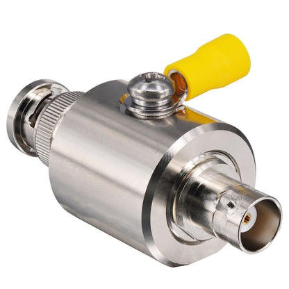 Coaxial Lightning Arrester BNC Lightning Surge Protector 50 Ohm Device Male to Female DC-3GHz Arrester for Coaxial Communication, Monitoring Equipment, Ethernet Signal Surge Protection