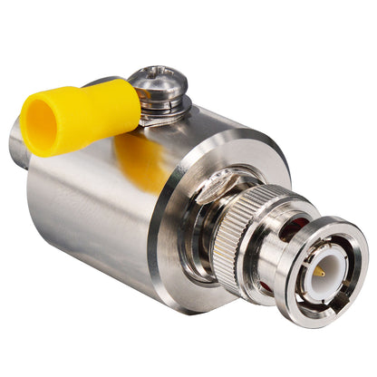Coaxial Lightning Arrester BNC Lightning Surge Protector 50 Ohm Device Male to Female DC-3GHz Arrester for Coaxial Communication, Monitoring Equipment, Ethernet Signal Surge Protection