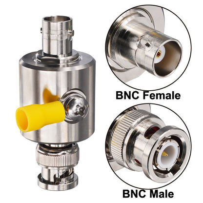 Coaxial Lightning Arrester BNC Lightning Surge Protector 50 Ohm Device Male to Female DC-3GHz Arrester for Coaxial Communication, Monitoring Equipment, Ethernet Signal Surge Protection