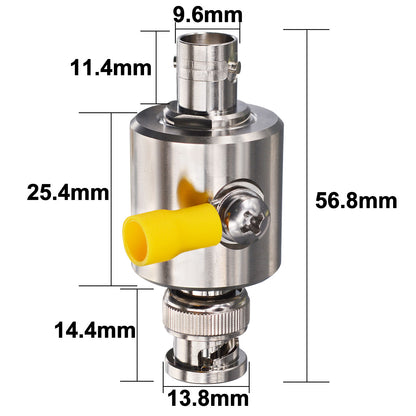 Coaxial Lightning Arrester BNC Lightning Surge Protector 50 Ohm Device Male to Female DC-3GHz Arrester for Coaxial Communication, Monitoring Equipment, Ethernet Signal Surge Protection