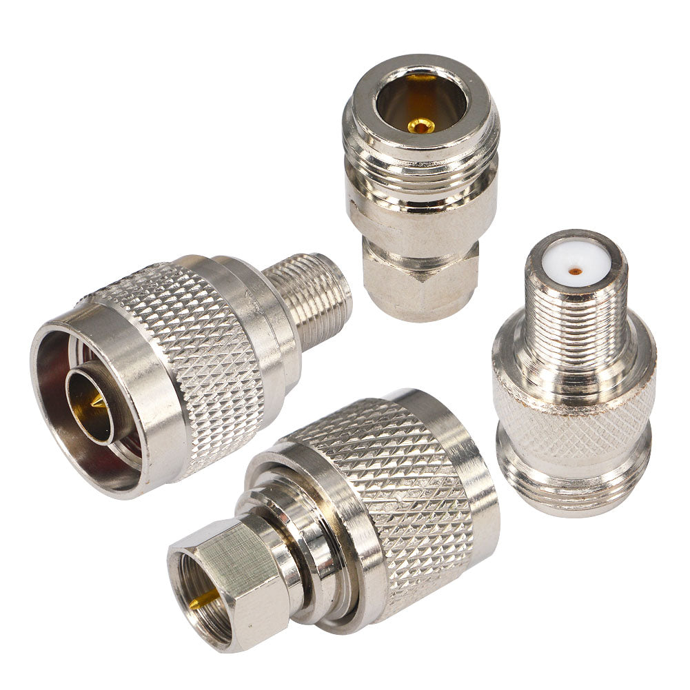 onelinkmore 4-Type N to F Adapter Kit, N Male/Female to F Male/Female RF Coax Connector Set,Compatible with WeBoost Wilson SureCall SDR Scanner Home RG6 Cable